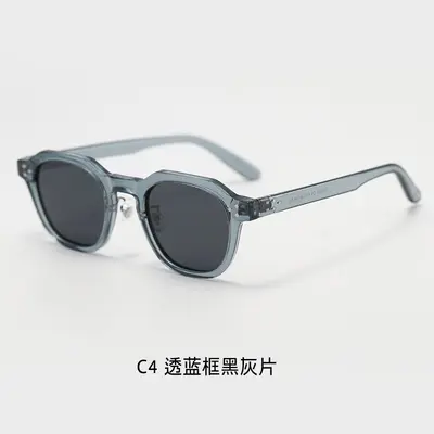 Retro TR90 Polygon Polarized Punk Sunglasses for Men and Women - 9