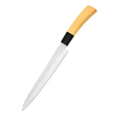 Japanese-style kitchen knife set, stainless steel, wood-pattern handle - 10