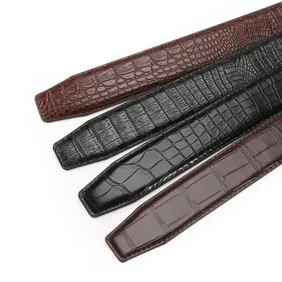 Kemer erkek genç ve orta yaşlı iş kemeri gündelik moda timsah desen bambu desen başsız kişiselleştirilmiş pantolon kemeri