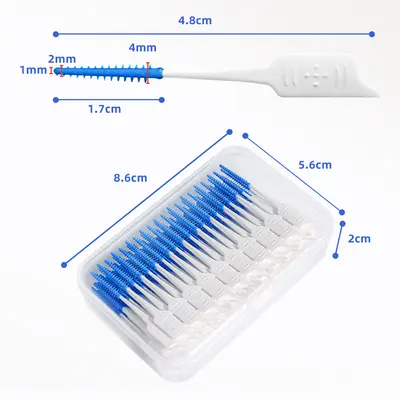 Новая трансграничная мягкая силиконовая межзубная щётка InterdentalBrush Межзубная щётка Мягкая зубочистка-щётка I-тип