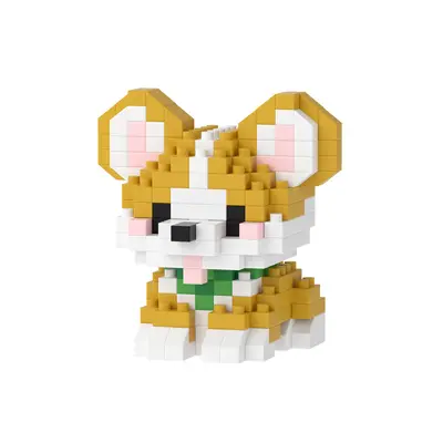 Children's Building Block Toy, Educational Decorative Figure with Cat and Dog Theme - 6