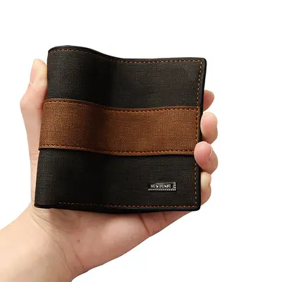 Men's Short Wallet, Multi-Card Slots, Frosted Finish, Retro Korean Style - 2