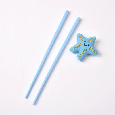 Silicone Training Chopsticks for Kids, Thumb Support, Rebound Design