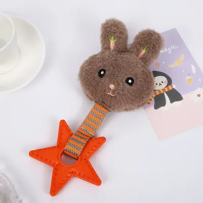 TPR Rubber Plush Dog Toy, Bite-Resistant Chew Toy - 12