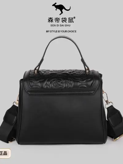 Damen-Schultertasche mit Prägemuster, Crossbody - 5