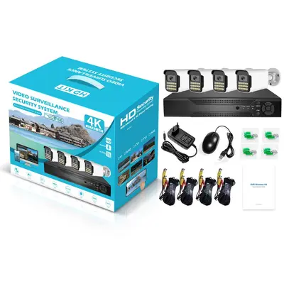 Sınır ötesi WiFi seti ağ NVR top monitör tam renkli gece görüşlü sabit disk video kaydedici kablosuz kamera - 2
