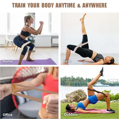 Latex Yoga Fitness Resistance Band, Thickened Squat Pull Ring - 5
