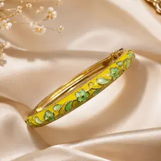 Cloisonné emaye bilezik, 0,8 çiçek tasarımı - 3