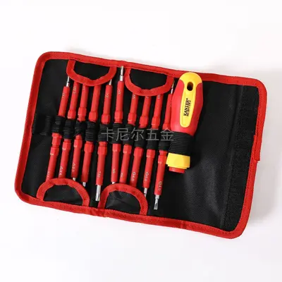 10-in-1 insulated screwdriver set, interchangeable bits - 8