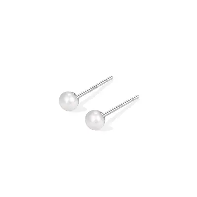 999 gümüş incili küpe, tatlısu sedefi doğal - 6
