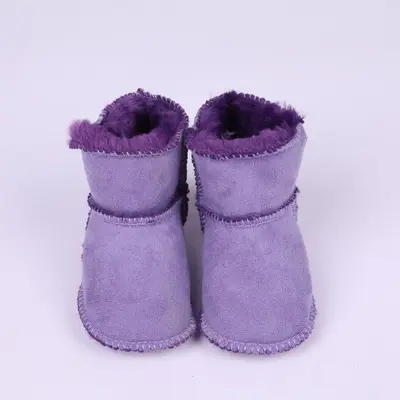 Babyschuhe mit Fellfutter Winter weiche Sohle rutschfest Kinderschuhe - 11