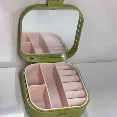 Mirrored jewelry storage box, travel portable gift box, earrings, ring packaging, multifunctional jewelry box - 7