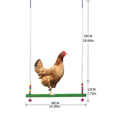 Wooden Pet Chicken Swing and Climbing Perch with Ladder