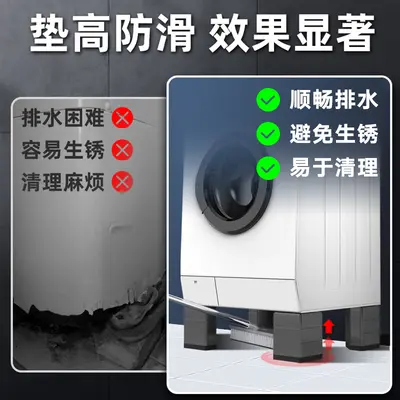 Washing machine base frame, anti-vibration, non-slip feet