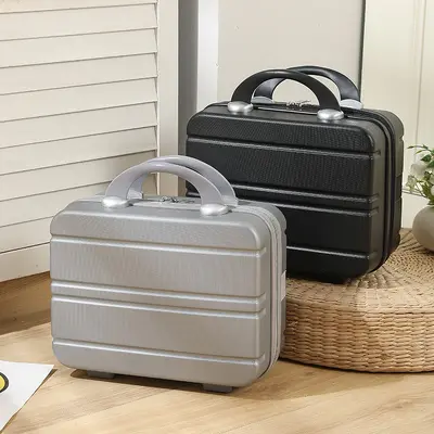 New Korean Style Macarons 14 Inch Handbag Cosmetic Bag Printed LOGO Mini Lightweight Cosmetic Bag Small Luggage