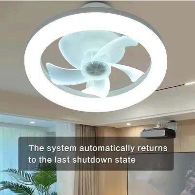 RGB-Deckenventilator mit Leuchte, Fernbedienung, LED, schlichtes Design