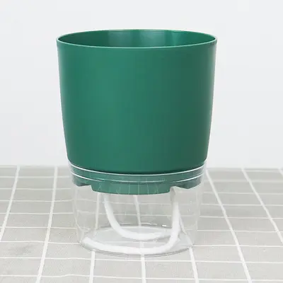 Transparent Double-Layer Self-Watering Planter, Large Diameter - 7