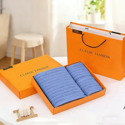 Havlu banyo havlusu 3'lü set, hediye kutusu - 5