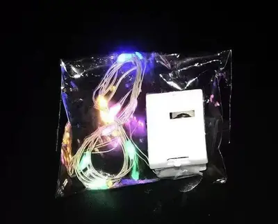 Farbige LED-Lichterketten mit frischen Blumen, Weihnachtsdekoration, Kupferdrahtlichter, LED-Lichtstreifen, bunte Lichterketten für Nachtmärkte, Marktstand-Großhandel, kleine Lichterketten - 10