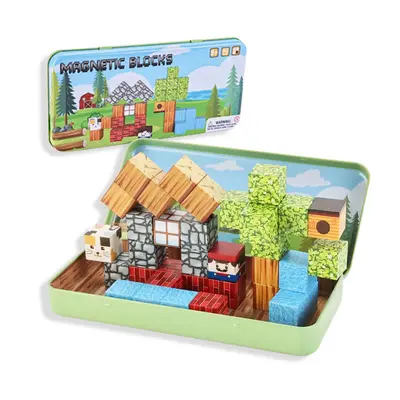 Magnetic Building Blocks 35 Pieces Iron Box Education Set, 2cm