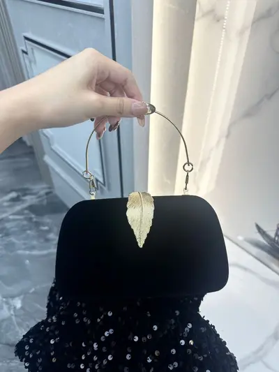Women's Qipao-Style Evening Clutch Bag for Banquets, Matching Evening Dresses, Single-Shou
