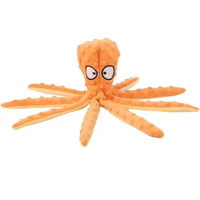 Plush Octopus Squeaky Dog Toy, Chew-Resistant - 4