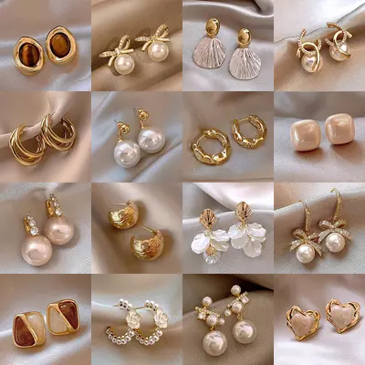 S925 silver pearl stud earrings for women, lightweight luxury - 3