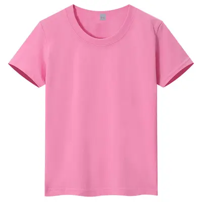 Children's Short Sleeve Cotton T-Shirt, Solid Color, Custom Printed Logo - 10