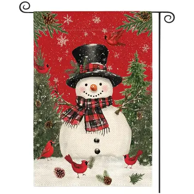 Christmas Garden Flag Grinch Santa Claus Outdoor Yard Double-Sided Printed Flag Cross-Border New Flag