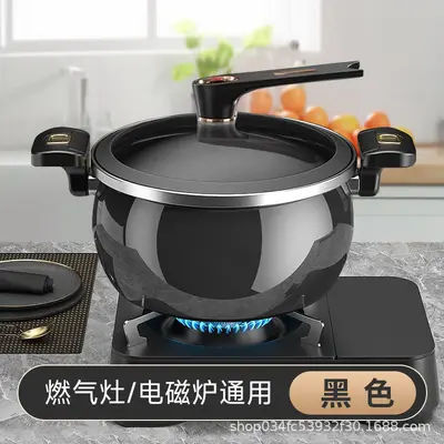 Enamel Ceramic Coated Micro-Pressure Soup Pot, Large Capacity - 7