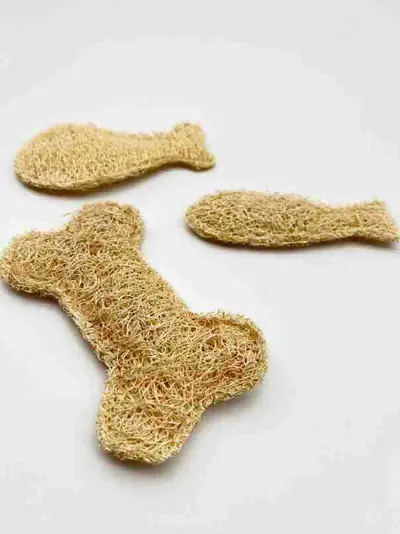 Natural Loofah Cat Toy with Catnip, Chew-Resistant - 10