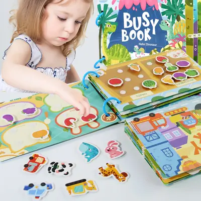 Early Education Quiet Sticker Book, Reusable Busy Book - 5
