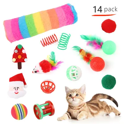 Weihnachts-Katzenspielzeug-Set - 9