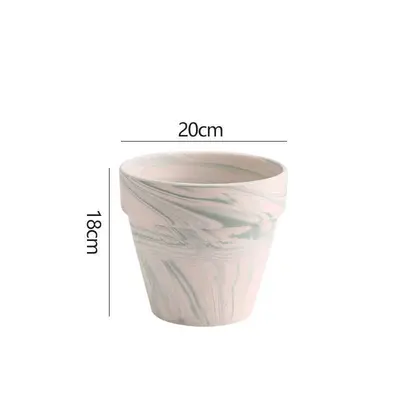 Red Clay Ceramic Flowerpot for Succulents, Water-Permeable - 12
