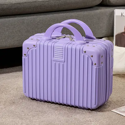 Vintage Small Suitcase Set, Fits 14 Inch Luggage, With Cosmetic Bag - 12