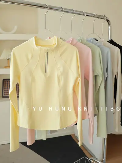 Women's Quick-Dry Long Sleeve Yoga Jacket, Pilates Top - 1