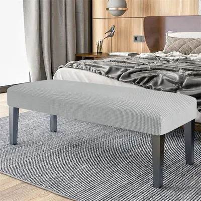 Nordic Corduroy Elastic Bench Cover Footstool Dust Cover Headboard Bench Cushion Cover Waterproof Oil-resistant INS Style - 9