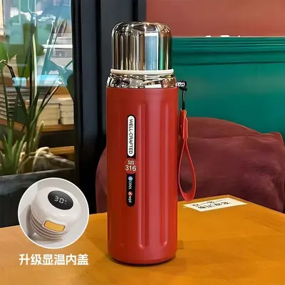 Customizable 316 Stainless Steel Insulated Cup, Large Capacity Portable Bottle - 13