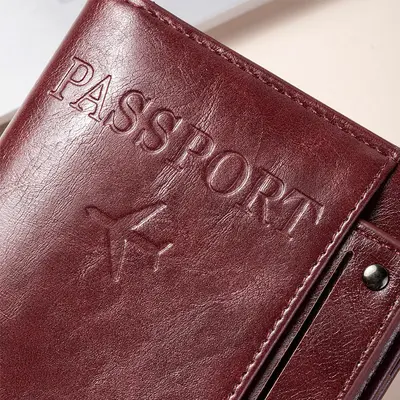 Passport wallet, 3-in-1 card and document organizer