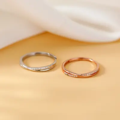 925 silver flat ring women, matte surface, minimalist