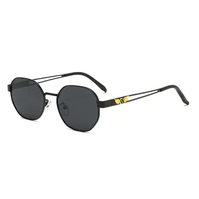 Herren-Sonnenbrille mit Metall-Ovalrahmen, Retro-Premium-Optik - 7