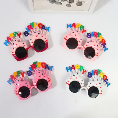 Colorful Letter Cake Shape Birthday Party Glasses - 3