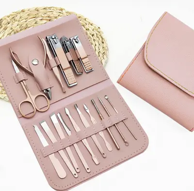 Nail scissor set 16-piece set nail cutting, manicure, beauty tweezers, pedicure knife, ear pick knife ready-made beauty tools - 10