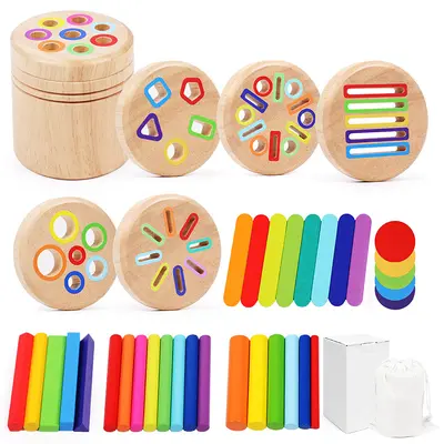 Colour Sorting Cylinder Montessori Educational Toy for Ages 1-3 - 12