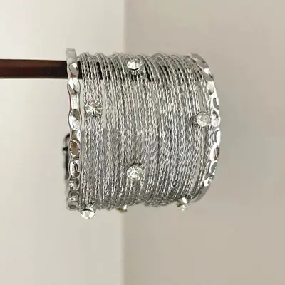 Silberarmband Strass minimalistischer Stil Mode Damenschmuck - 10