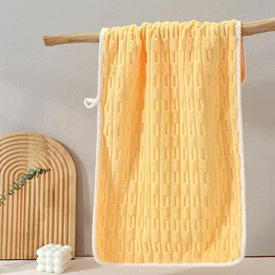 Bambus-Frottee Handtuch Set, Korallenvlies Waschlappen und Badetuch - 10