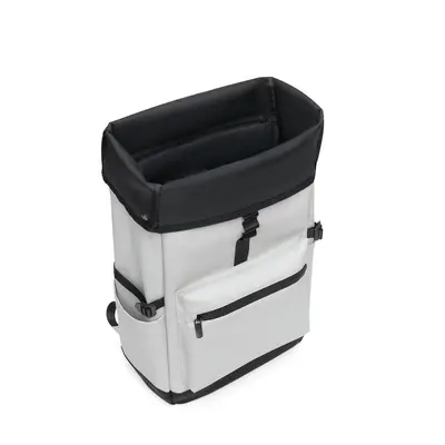 Men's Solid Color Roll-Top Backpack, Customizable Logo - 5