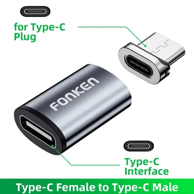 Cross-Border New Type-C Magnetic Charging Adapter 3A Fast Charge Magnetic Converter Three-in-One Magnetic Connector Best Seller - 7