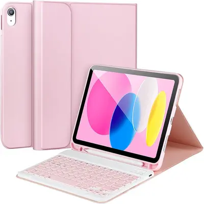 iPad 10th Gen Protective Case with Detachable Bluetooth Keyboard, A16, Pen Slot - 9