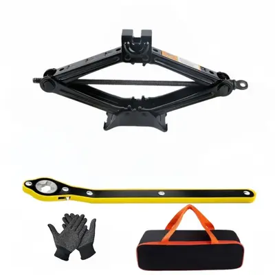 Scissor Jack Set 2T and 3T with SUV Tire Changing Tools and Emergency Kit - 7